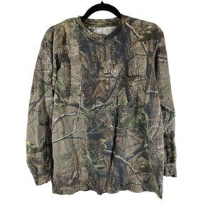 Paramount Outdoors Mens T Shirt Pocket Camouflage Long Sleeve Cotton M